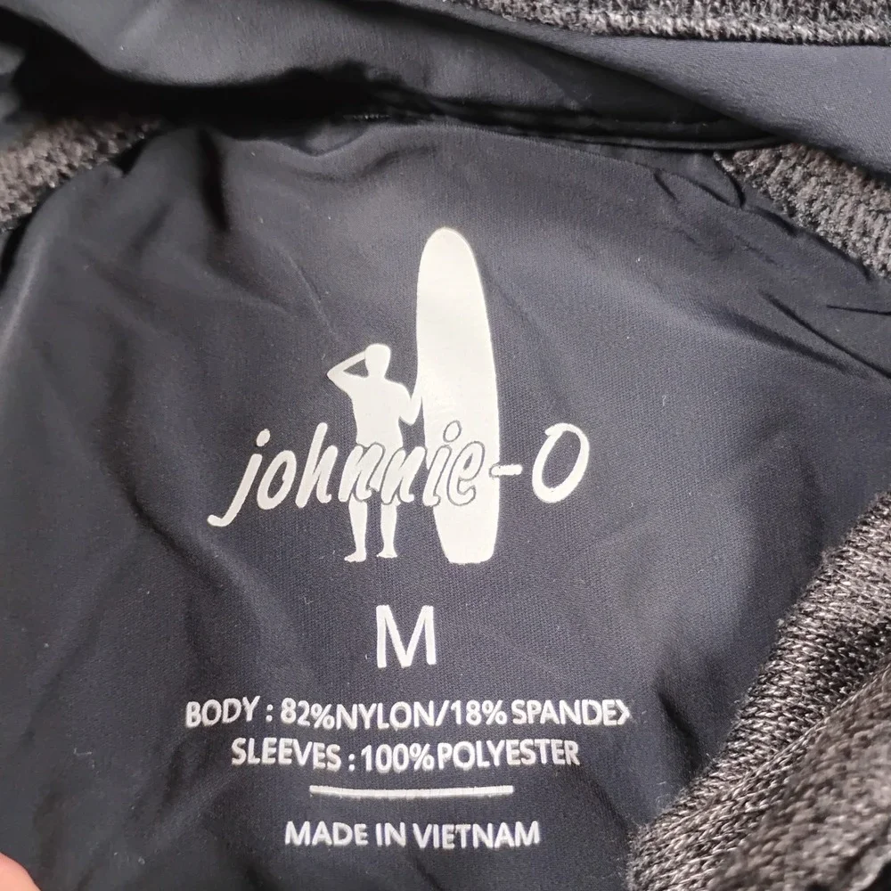 johnnie-O‎ Whatley Full Zip Jacket Mens Medium Heather Black JMJK2330 1911 Tree